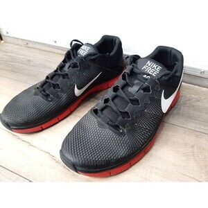 Nike Free 3.0 mens size 12M black and red lace-up sneakers shoes